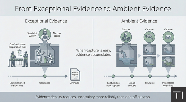 When Evidence Becomes Ambient, Not Exceptional