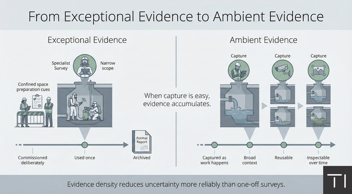 When Evidence Becomes Ambient, Not Exceptional